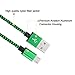 Micro USB Cable 3-Pack 3ft Nylon Braided Extremely Durable Micro USB Cable High Speed USB A Male to Micro B Sync and Charging Cables Green