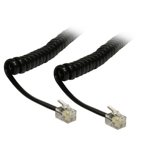 2m Uncoiled/40cm Coiled Curly Telephone Phone Handset Cable Lead Wire