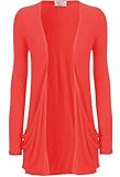Ladies Women Boyfriend Open Cardigan Withc Pockets All Sizes