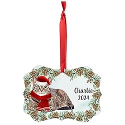 Classic Tabby Cat Christmas Ornament 2024
