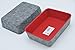Welaxy Felt Drawer Organizer Bins for Makeup Cosmetic Jewelry Organizer Tray Bins Drawer Divider Storage bin(RED)