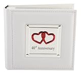 40th Anniversary Photo Album with Silver Plated Plaque By Haysom Interiors