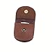 Indian Motorcycle Leather Key Fob Carrier with Embossed Logo, Brown