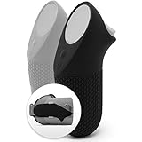 Dual Skin Set + Mounting Clip for Oculus Go Controller - Premium Gel Shell Silicone Grip Covers w/ Low-Profile Traction Diamonds (Set of 2 + Clip) HEADSET &amp; CONTROLLER NOT INCLUDED