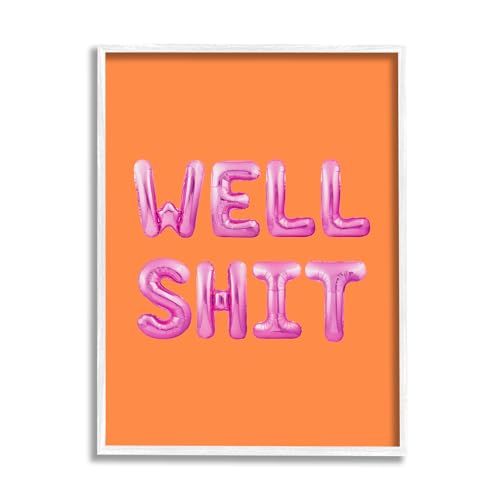 Stupell Industries Well Sh*t Orange & Pink Framed Giclee Art by House of Lulu
