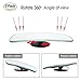 Audew 2 Pack Square Blind Spot Mirror 360° ABS Glass for All Universal Vehicles Car Fit Stick-on Design