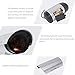 WALI Dummy Fake Camera, Surveillance Security CCTV Dome Camera, Indoor Outdoor Cameras, with One LED Light, Security Alert Sticker Decals (TC-S2), 2 Packs, Silver