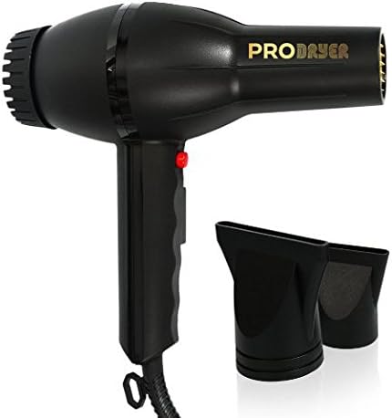 Hair Dryer - Professional Ionic Tourmaline Ceramic 2100 Watt - 2 Blow Dry Attachments - Certified By Hair Stylists - 2 Speeds - 3 Heat Settings