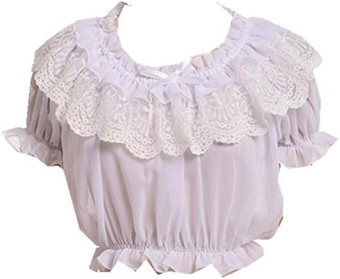 frilly white crop top