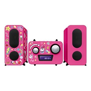BigBen Interactive MCD11RSUNICORNSTICK HiFi-installatie met cd-speler, roze