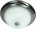 Yosemite Home Decor JK102-13SN Flushmount Series 13-Inch Incandescent, Satin Nickel, 11 Piece