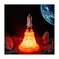 Luxury & Trendy 2019 Newest 3D Printed NASA Space Falcon Space Shuttle Lamp Night Light for Space Lovers Moon Lamp