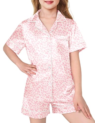 Arshiner Girls Silk Satin Pajama Set