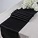 MDS 10 PCS Satin Table Runners 12 x 108 Inch Charmeuse Sateen Silk Table Runner for Indoor Outdoor Wedding Reception Birthday Graduation Party Event Banquet Dining Table Decoration - Black