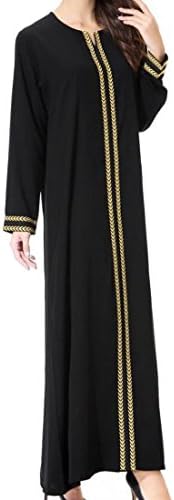 Keaac Women's Casual Muslim Kaftan Abaya Islamic Maxi Party Dress