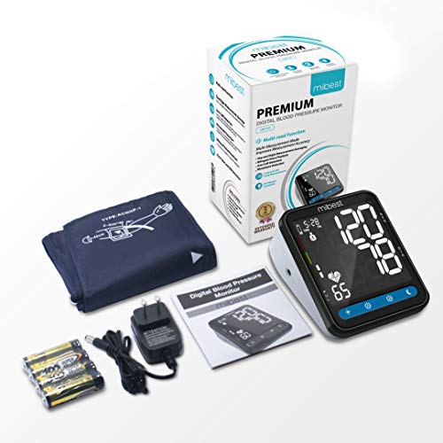MIBEST Blood Pressure Monitor with Talking Function - Talking Blood Pressure Cuff with Large Display - 8.7-16.5" BP Monitor Machine - 240 Memory - Blood Pressure Kit with Batteries Adapter Included - Thumbnail 7