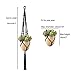 Koytoy Macrame Plant Hanger,2 Pcs Handmade Cotton Rope Decorative Hanging Planter Flower Pots Holder for Indoor Outdoor Boho Home Decor,4 Legs 39 Inch (2 PCS Black)