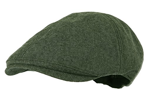 WITHMOONS Melange Cotton Newsboy Hat Flat Cap SL3027 (Green)
