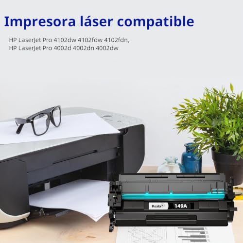 Koala 149A 149X (with Chip) Toner Compatible with HP Compatible for HP 149A W1490A 149X W1490X Black Toner for HP LaserJet Pro 4002 4002dn 4002dw 4002n MFP 4102 4102fdn 4102fdw (Black, 1 Pack)