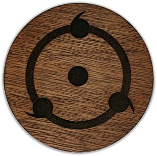 Naruto Shippuden - Sharingan - Fully Activated - Custom Wooden Coaster Set