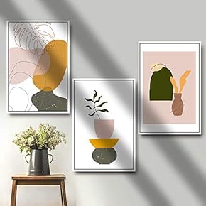 Framed for Living Room Bedroom Abstract Style for x3 Panels