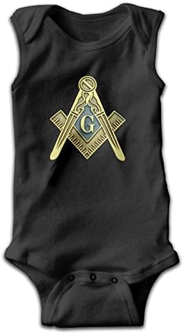 Rreaaeen Masonic Symbol Cute Infant Baby Girl Jumpsuit Sleeveless Toddler Climb Crawling Kids Clothes 18 Months