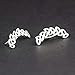 Leaf Climber Earrings Feather Crawler Wrap Bohemian Jewelry (Silver)