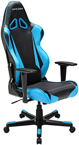 DXRacer OH/RB1/NB Racing Series Black and Blue Gaming Chair - Includes 2 free cushions