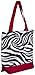 Ever Moda Zebra Tote Bag Collection, Large 17-inch