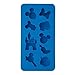 Ouddy Silicone Lid Spill Ice Cube Trays with, y-Blue