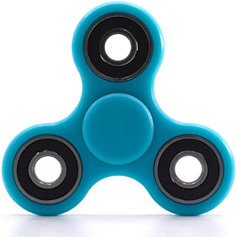 WOAFLY Fidget Spinner EDC ADHD Focus Toy Ultra Durable High Speed Si3N4 Hybrid Ceramic Bearing 1-3 Min Spins , Non-3D Printed(Light blue)