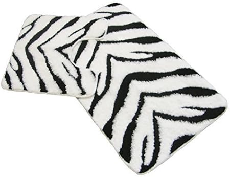 Zebra Schwarz Weiss Badematte Badteppich Podest Set Teppich Breite Dick Amazon De Garten