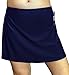 Gabrielle-Aug Women's Solid Black Sports Skirt Bottom Swimsuit(FBA) (14, Purple)