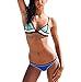 Sherry007 Women's Hand Sewn Crochet Blanket Stitch Neoprene Bikini Set Swimwear
