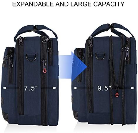 KROSER 18” Laptop Bag Stylish Laptop Briefcase Fits Up to 17.3 Inch Laptop Expandable Water-Repellent Shoulder Messenger Computer Bag with RFID Pocket for Travel/Business/School/College/Men/Women-Navy 2 KROSER 18” Laptop Bag Stylish Laptop Briefcase Fits Up to 17.3 Inch Laptop Expandable Water-Repellent Shoulder Messenger Computer Bag with RFID Pocket for Travel/Business/School/College/Men/Women-Navy