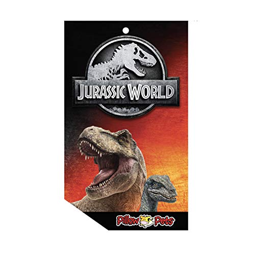 Pillow Pets 16” Blue Velociraptor Stuffed Animal, Jurassic World
