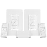LUTRON P-BDG-PKG2W-A Caseta Wireless Smart Lighting Deluxe Starter Kit: 1 Smart Bridge, 2 In-Wall Smart Dimmers with Wallplates and 2 Pico Remotes, Works with Amazon Alexa (Tools &amp; Home Improvement)