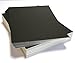 topseller100, Pack of 50 sheets 8x10 UNCUT matboard/mat boards (Black)