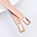 2 Pcs Soup Ladle Colander, Rose Gold Frosting Flatware Cookware Serving Long Handle Steel Slotted Spoon Cooking Utensil Set for Hotpot