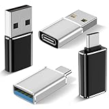 xiwxi [4 Pack] USB to USB C OTG Adapter with C Male