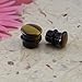 ZS Tiger Eye Natural Stone Brown Ear Plugs Single Flare Ear Gauges Expander with O-Ring Body Piercing (Gauge=7/16