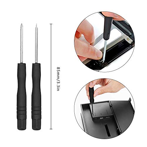 DLseego Torx Screwdriver Sets with T3 T4 T5 T6 T7 T8 T10 Star Screwdrivers, 12 In 1 Stainless Steel Tweezers & Double-headed Crowbar & Suction Cup for Phone/Mac/Computer Repairing