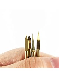 Autek   10 x revestimiento de titanio carburo PCB grabado CNC Bit Router herramienta punta de 60 grados 0.1 mm (j3.6001tix10)