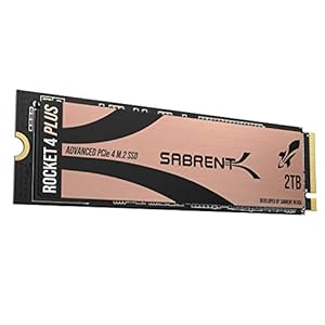 SABRENT 2TB Rocket 4 PLUS NVMe 4.0 Gen4 PCIe M.2 Intern SSD Extreme Performance Solid State Drive R/W 7100/6600MB/s…