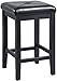 Crosley Furniture Upholstered Square Seat Bar Stool (Set of 2), 24-inch, Black