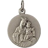 I G J CARMEL SCAPULAR MEDAL (OUR LADY OF MOUNT CARMEL - VIRGIN OF CARMEL) - 100% MADE IN ITALY (Round Shape)