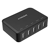 QICENT 39W 5-Port Raid Charger Multiport USB Charging Station 2.4amp Universal Charger HUB For Samsung SmartPhone Apple Iphone 6 6S