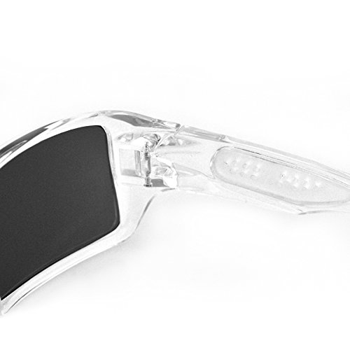 4003384 Bobster Paragon Sunglasses-Crystal Clear/Blue Mirror Lenses