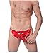 Men's Elephant Thong by Donna Di Capri,Red,One Size