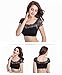 DRESHOW Lace Bralette Tank Tops Lace Cap Padded Stretch Yoga Sports Bra for Women(3 Pack; Black/Beige/Pink)